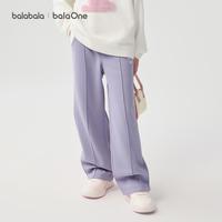 巴拉巴拉 balaOne儿童裤子女童加绒裤子冬款直筒裤中大童保暖裤潮流
