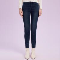 拉珂蒂 秋冬牛仔裤简约显瘦通勤百搭复古洗水修身显瘦裤女式牛仔裤