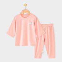 Cottonshop 9个月-8岁中小童秋季七分袖长裤肩开套装家居服兰精莫代尔系列