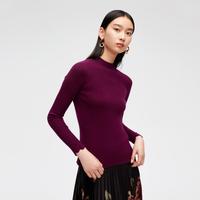 珍贝 100%山羊绒秋冬半高领女士纯羊绒衫打底衫