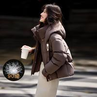 苏醒的乐园 冬季时尚百搭鸭绒连帽宽松百搭加厚保暖外套羽绒服女