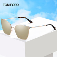 TOM FORD 男女款墨镜遮阳防晒高清驾驶户外太阳镜TF0653 28C金框绿色眼镜片