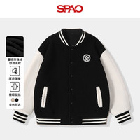  SPAO 韩国同款 男士棒球服外套  黑 XL