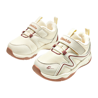 基诺浦（ginoble）加绒加厚学步鞋2025冬季1-5岁男女童鞋宝宝婴儿鞋GW1809 象牙白_萨拉红 25.5 160mm 适合脚长156-165mm