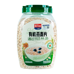 麦力多 高纤0添加 有机燕麦片  罐装 900g 1罐