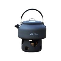 牧高笛 户外露营烧水壶铝合金便携茶壶0.8烧水壶+酒精炉