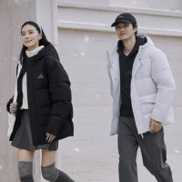 保暖服饰：adidas 休闲运动风 男女款羽绒服