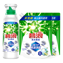 碧浪 洗衣原液夏日海风5斤(800g瓶+850g*2袋)去黄除菌除螨留香洗衣液