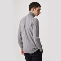 LACOSTE 法国鳄鱼 100%羊毛纯色logo高领羊毛衫针织衫 男士