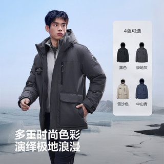  BOSIDENG/波司登 90鹅绒 男士羽绒服  极地灰8270-充绒量+9%左右-700+高蓬鹅绒 3XL 195/112A 体重约180-190斤