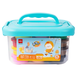 得力 67820 轻型彩色黏土 10g 24色