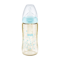 NUK 新生儿宽口径奶瓶 300ML星星感温6个月