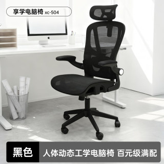 大件超省：享学 XC504人体工学电脑椅 护脊动态腰托 气压升降
