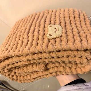 小熊围巾自织diy手工织材料包玉桂狗围巾冰条粗毛线送男女朋友