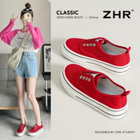 则则 女士厚底增高帆布鞋 经典一脚蹬