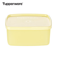 特百惠 保鲜盒 400ml 塑料 方形 奶黄色
