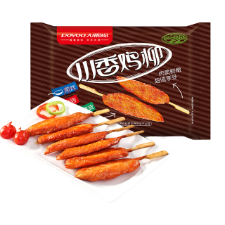 大用 生鲜鸡肉串半成品风味小吃空气炸锅食材炸鸡烧烤 川香鸡柳400g /袋（10串）