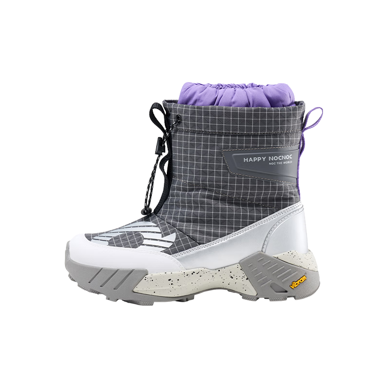 happy nocnoc25冬季happynocnoc「HIKING FREE MAX」专业雪地靴防水保暖 雪山灰 34