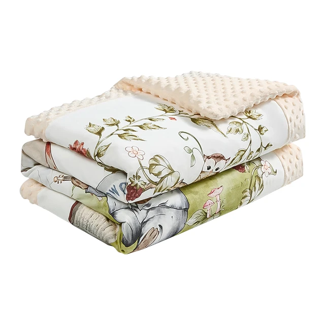 IMOMOTO婴儿宝宝豆豆毯纯棉双面安抚被加大新生儿幼儿园午睡秋冬四季通用 维纳丛林（豆豆毯+双内胆） 【三层恒温结构 | 可拆洗设计 | A类认证无荧光】