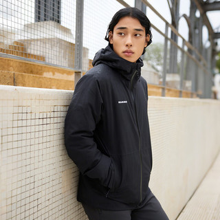 猛犸象（MAMMUT）Linard 男士户外休闲保暖连帽硬壳夹克外套棉服 黑色 XL