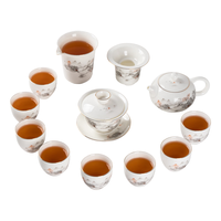 金镶玉 功夫茶具整套装陶瓷茶壶茶杯送人盒高档羊脂玉白瓷 胜境套装