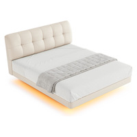 顾家家居(KUKA)奶油风猫抓皮软床9116【米白】1.8米悬浮 不支持仓储\延期\退换货