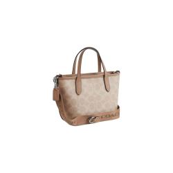 COACH 女士单肩斜挎手提托特包  沙黄色配灰褐色CW032SVPWH