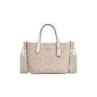 COACH 女士单肩斜挎手提包  沙黄色配白色CW032IMXDM