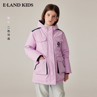E-LAND KIDS 中长款 女童羽绒服