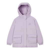 E·LAND KIDS衣恋男女童三防羽绒服连帽 Purple紫色 130 cm 涤纶(聚酯纤维)100% 90%及以上鸭绒 中长款 Purple紫色/75
