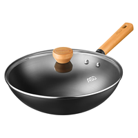 ASD/爱仕达炒锅传统老式精铁爆炒无涂层螺纹防粘炒菜锅经典尖圆底 30cm 国产 精铁 经典尖圆底丨燃气明火丨 30cm