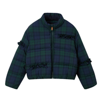 E·LAND KIDS衣恋女童羽绒服宽松立领拉链面包服 Green绿色 40 120 鸭绒 短款 90%及以上 女