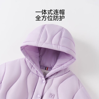 英氏（）儿童羽绒服男女童鹅绒服男童三防面料保暖冬季连帽短款中小童装新 涟漪物语-浅紫 90%及以上 鹅绒 常规款 涟漪物语-浅紫 