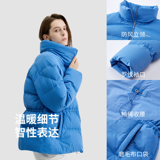 BENGEN/冰洁BINJORA 95鸭绒羽绒服女中长款泡芙收腰外套J5400DI40D 黄棕色 M 立领 鸭绒 90%及以上 150-199g 纯色 厚款 M 165/88A 【体重约50-65KG】