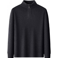 杉杉SHANSHAN/纯羊毛衫男绵羊毛半高领毛衣加厚保暖针织打底衫 深灰色 XL 立领 厚款 套头 XL /180