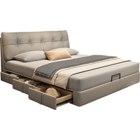 艾优尚真皮床主卧高端大气储物带收纳抽屉高箱现代简约软包1.8米双人床 头层牛皮 1.8*2.0m 框架结构 床板可开合,可储物 现代简约 【头层牛皮】单床 1.8*2.0米框架结构