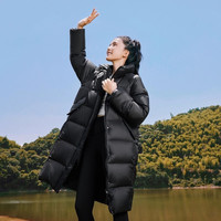 BOSIDENG/波司登奥莱冬季女长款气质多色零压保暖廓形羽绒服外套休闲 格子 加厚 90% 连帽 聚酰胺纤维(锦纶)100% 鸭绒 拉链 155/80A 170/92A