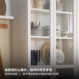 宜家 BILLY毕利书柜书架展示柜靠墙收纳储物柜落地柜分层客厅 【加高款】1门柜仿橡木40x237cm 板木结合 简约风