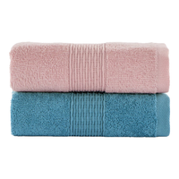 SANLI 三利 毛巾纯棉夏季家用吸水速干男女全棉柔软成人洗澡洗脸大人面巾 蓝色+粉色