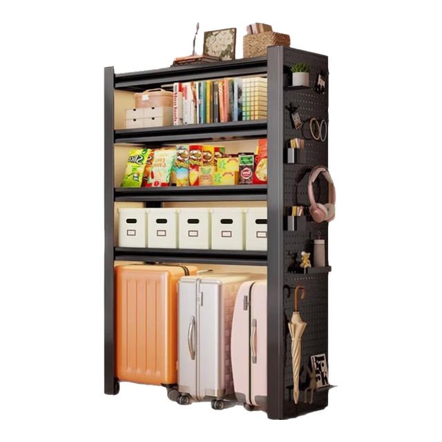 楚丰 货架置物架家用多层阳台仓库落地储物架客厅厨房收纳展示架子 三层高80cm 长40宽30cm