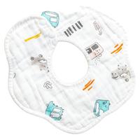 十月结晶 SH772 婴儿6层全棉纱布围嘴 透气款 3条装