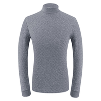 YOUR SUN/宜而爽【半高领三层加厚】100%纯棉保暖内衣男女款秋衣秋裤套装 棉100% 男 XL/175 长袖 不加绒 休闲风 纯色 长裤 男款岩石灰 半高领 抗静电 保暖 加厚 无贴片 XL （130-150斤）