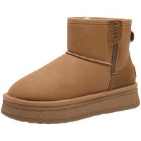 百丽保暖御寒雪地靴女2024冬季户外短靴D1K2DDD4 棕色 37