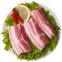 龙大肉食黑猪去皮五花肉条1.2kg 冷冻去皮五花肉猪五花烧烤食材 生鲜黑猪