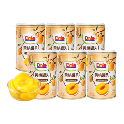 都乐 黄桃罐头425g*6罐 水果罐头 水果礼盒 休闲零食