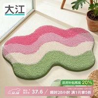 大江 浴室垫吸水防滑垫厕所门口脚垫卫生间地垫50x80cm