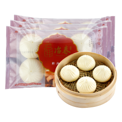 冶春食品 鲜肉包300g*3包18只扬州面点生鲜家庭装夜宵儿童早餐速冻半成品