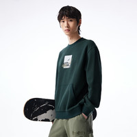 杰克·琼斯(JACK&JONES/)圆领常规字母胶印罗纹袖口底摆长袖卫衣男款 百搭风 棉100% 刺绣 宽松型