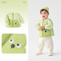 巴拉巴拉童装婴儿轻薄儿童羽绒服宝宝外套冬装造型可爱萌上衣流行 绿色调00444