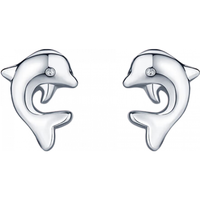 ZHOU LIU FU/周六福(ZLF) S925银饰耳钉女海豚气质耳坠耳针简约耳饰 925银 女士 优雅风